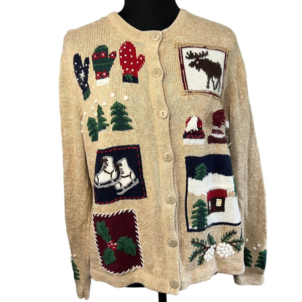 Holiday Lodge By Northcrest Patchwork Christmas C… - image 1